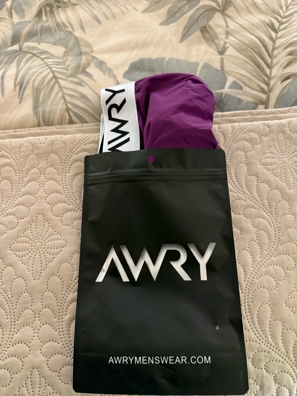 AWRY Men's Stretch Trunk - Purple - Picture 6 of 6